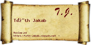 Tóth Jakab névjegykártya