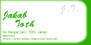 jakab toth business card